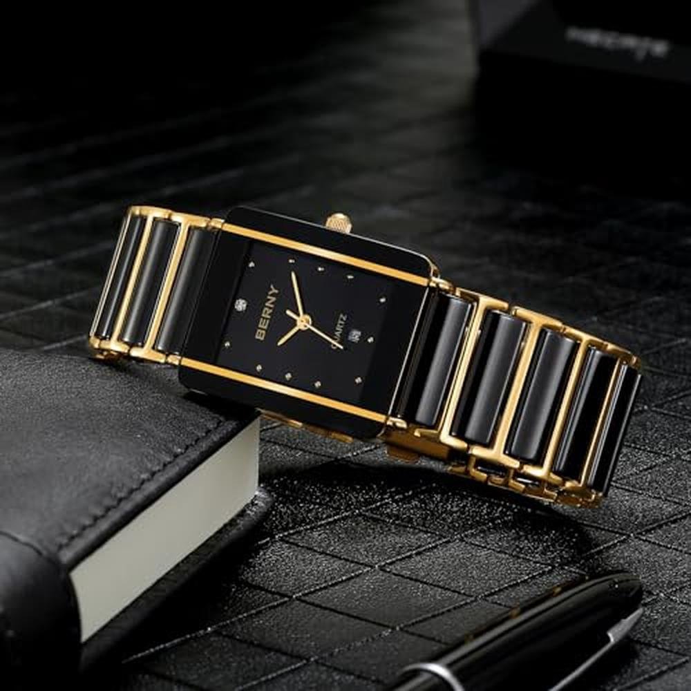 Men's BERNY Quartz Watches: BERNY Men's Ceramic Band Watch – Packaging