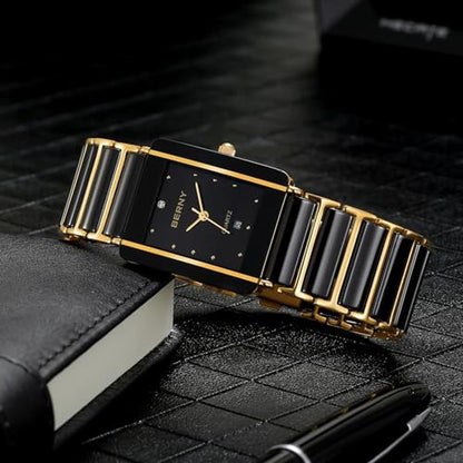 Men's BERNY Quartz Watches: BERNY Men's Ceramic Band Watch – Packaging