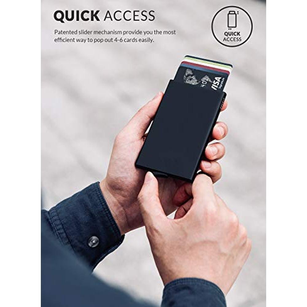 Vulkit Pop Up Wallet: Slim Minimalist Credit Card Holder – Side View