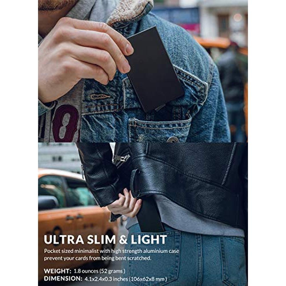 Vulkit Pop Up Wallet: Slim Minimalist Credit Card Holder – In Use