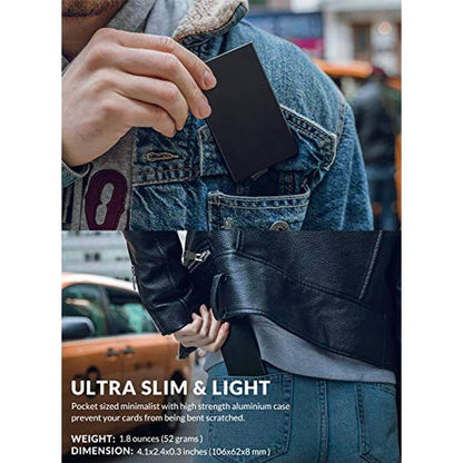 Vulkit Pop Up Wallet: Slim Minimalist Credit Card Holder – In Use