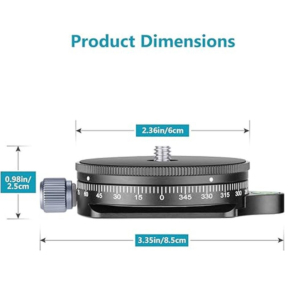 Tripod Neewer: Neewer Camera Panoramic Panning Base with – Side View