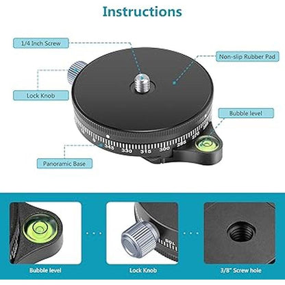 Tripod Neewer: Neewer Camera Panoramic Panning Base with – Close-up Detail