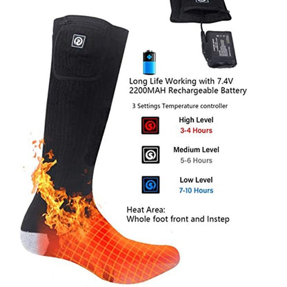 Premium Battery-Powered Heated Socks for Men and Women – Close-up Detail