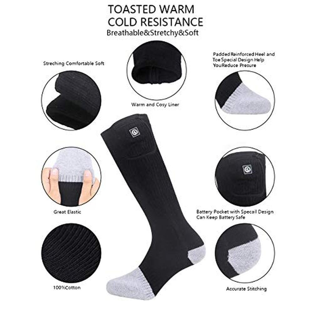 Premium Battery-Powered Heated Socks for Men and Women – In Use