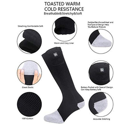 Premium Battery-Powered Heated Socks for Men and Women – In Use