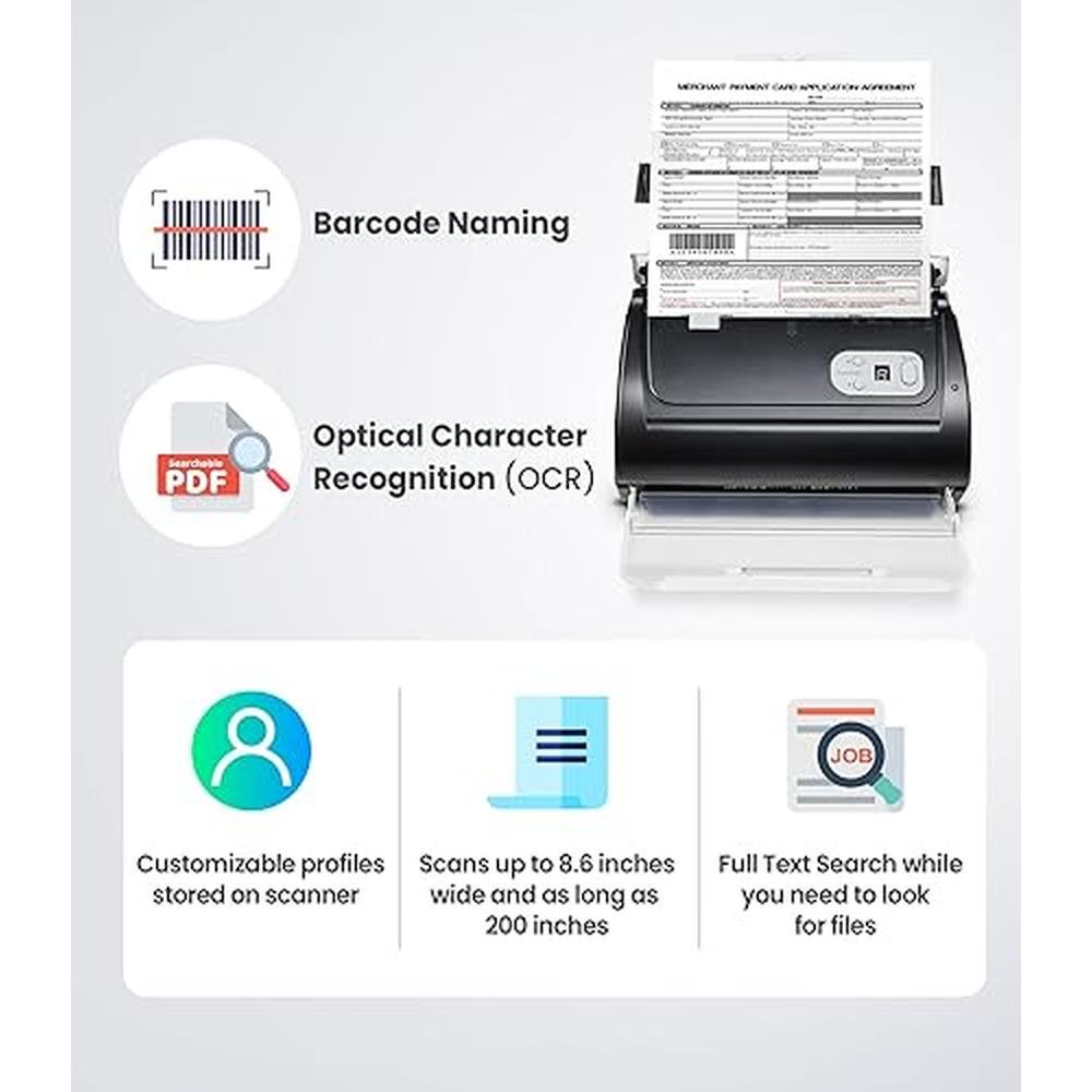 Document Scanner: Plustek PS188 High Speed Double-Sided – Close-up Detail