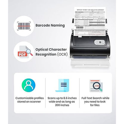 Document Scanner: Plustek PS188 High Speed Double-Sided – Close-up Detail