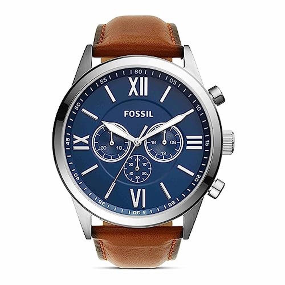 Flynn Chronograph: Brown Leather Watch – In Use