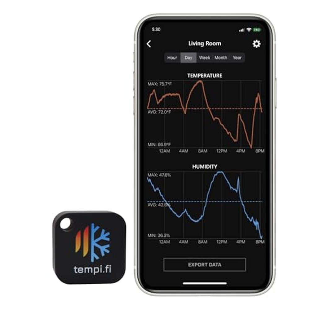 Wireless Temperature and Humidity Sensor – Front View