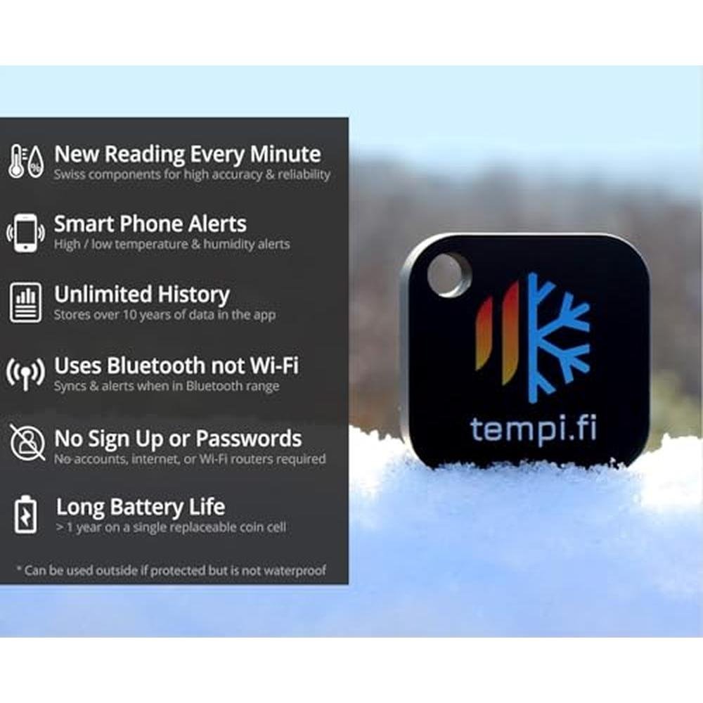 Wireless Temperature and Humidity Sensor – Side View