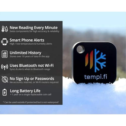 Wireless Temperature and Humidity Sensor – Side View
