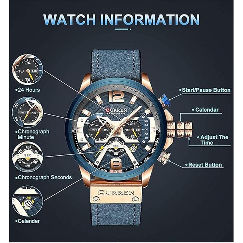 Watch Gosasa: Gosasa Men Sport Chronograph Quartz Watch – Close-up Detail
