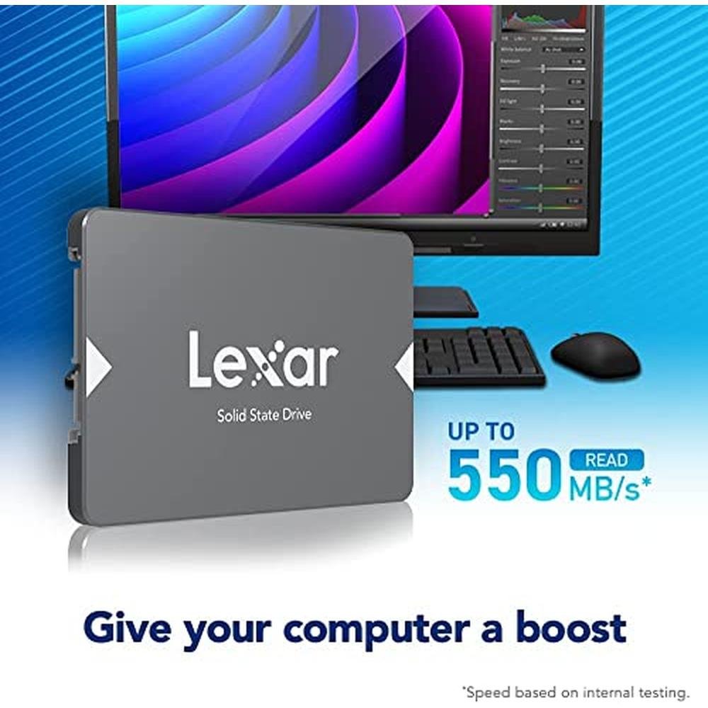Lexar 512GB NS100 SSD 2.5 Inch SATA III Internal Solid – Side View