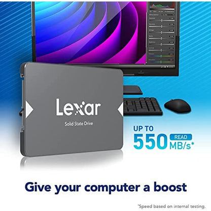 Lexar 512GB NS100 SSD 2.5 Inch SATA III Internal Solid – Side View