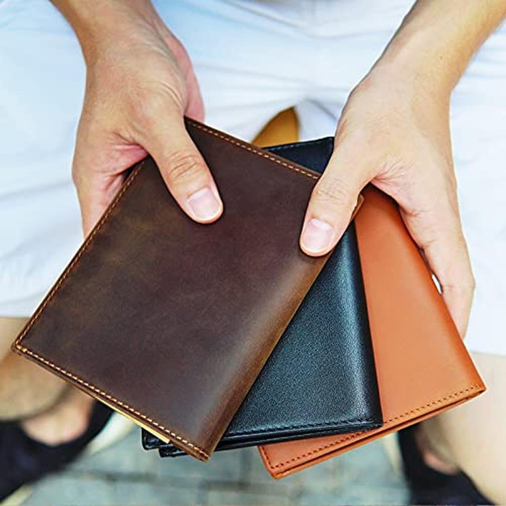 Polare Luxury RFID Blocking Leather Passport Holder Travel – Side View