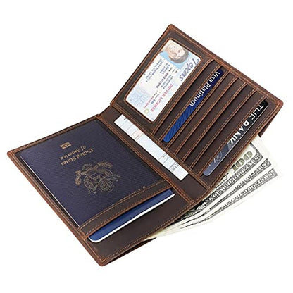 Polare Luxury RFID Blocking Leather Passport Holder Travel – In Use