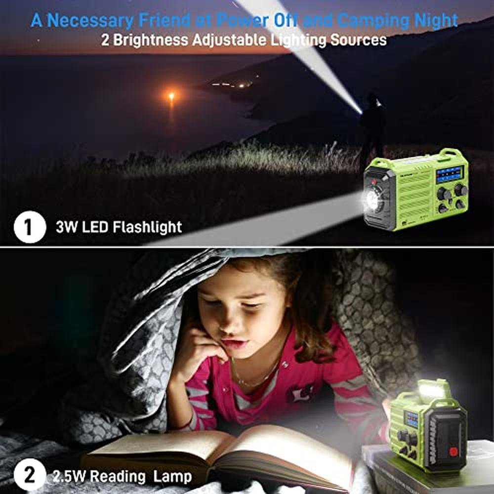 Radio Charger: Eoxsmile Emergency Weather Radio with Solar – Close-up Detail