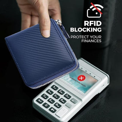 Huztencor Zipper Wallet: Huztencor Men's RFID Blocking – In Use