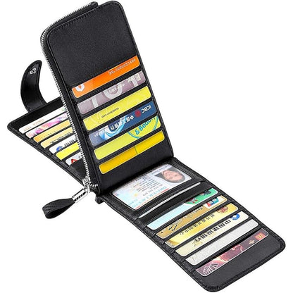 Wallet Huztencor: Huztencor Womens Leather Credit Card – Side View