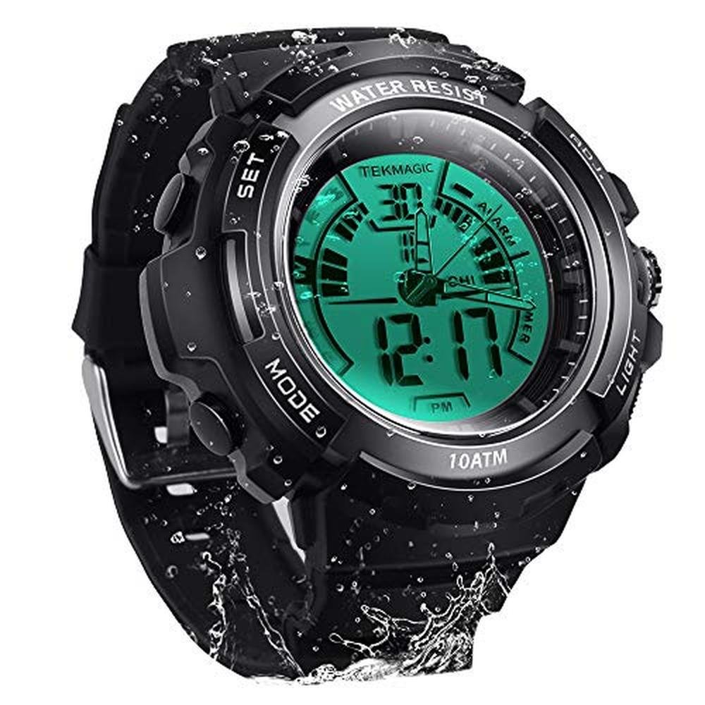 TEKMAGIC 10ATM: Waterproof Digital Scuba Diving Watch 100m – Front View