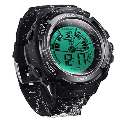 TEKMAGIC 10ATM: Waterproof Digital Scuba Diving Watch 100m – Front View