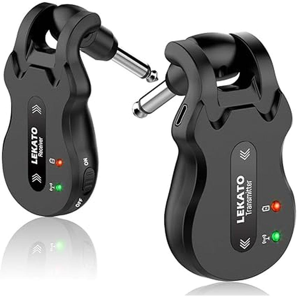 Wireless Guitar Transmitter: LEKATO 5.8GHz Rechargeable – Front View