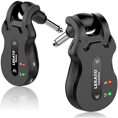 Wireless Guitar Transmitter: LEKATO 5.8GHz Rechargeable – Front View