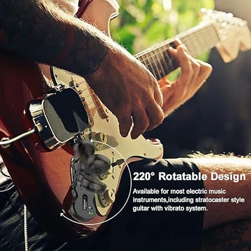 Wireless Guitar Transmitter: LEKATO 5.8GHz Rechargeable – Side View