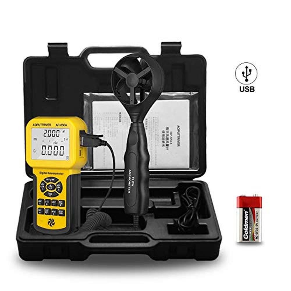 Pro HVAC Anemometer Handheld CFM Meter Wind Speed Meter – Front View