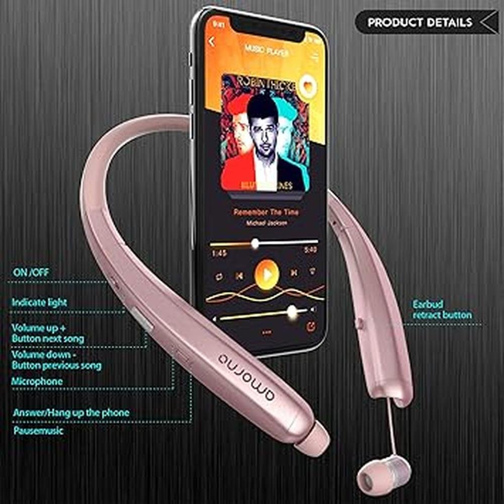 AMORNO Foldable Bluetooth Headphones – Side View