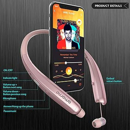 AMORNO Foldable Bluetooth Headphones – Side View