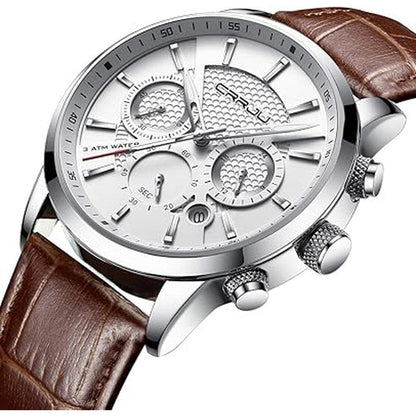CRRJU Men's Business Casual Chronograph Quartz Waterproof – Side View