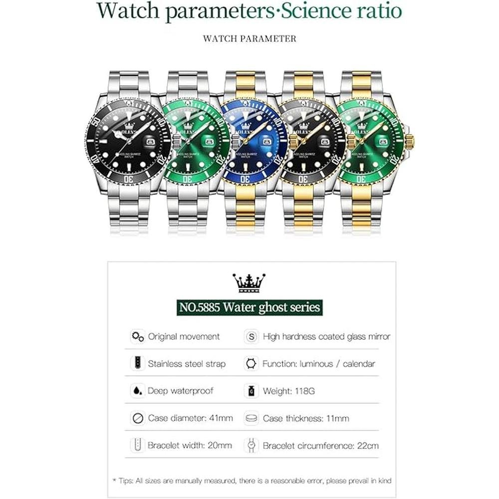Olevs Luxury Watches for Men: Big Face Stainless Steel – Packaging