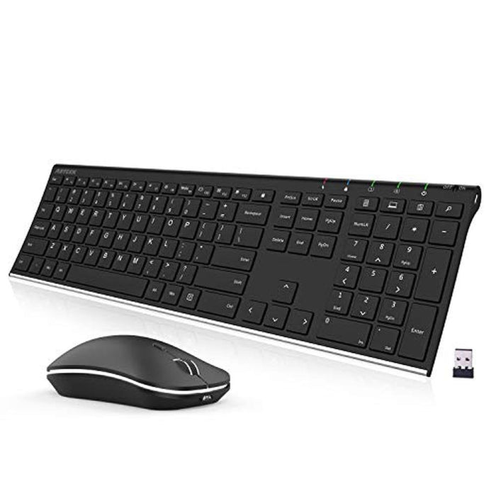 Arteck 2.4G Wireless Keyboard and Mouse Combo – Front View