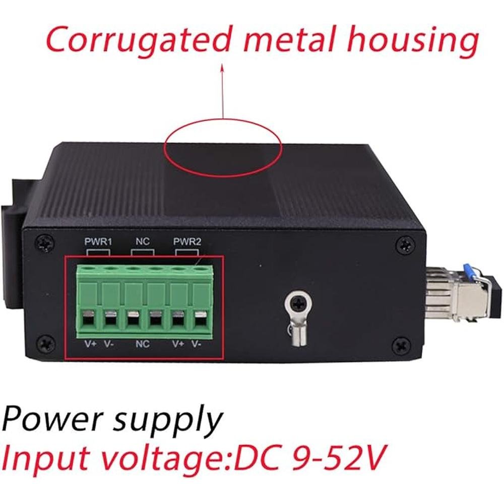 Harsh Outdoor 5-Port Gigabit Ethernet Fiber Converter – Packaging