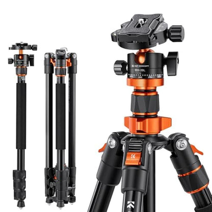 Tripod Concept: K&F CONCEPT 78 Inch Camera Tripod Compact – Front View