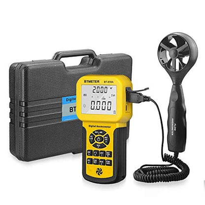 BTMETER BT-856A Pro CFM Anemometer Measures Wind Speed – Front View
