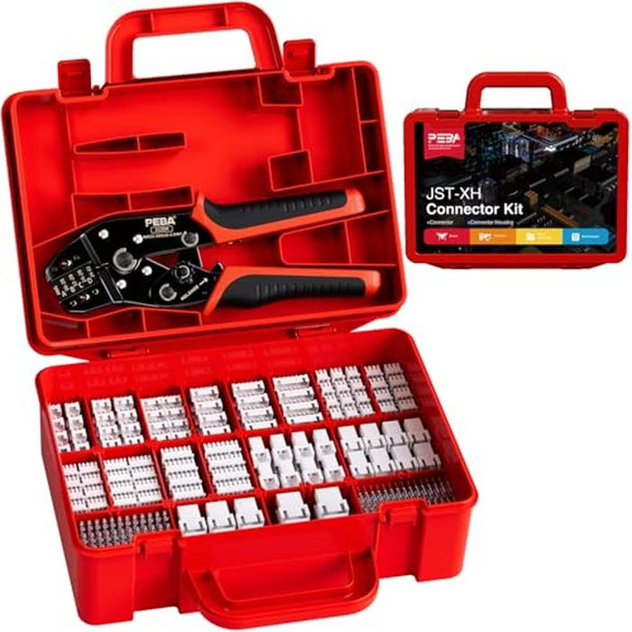 PEBA JST: Premium Crimping Tool and JST XH Connector Kit – Front View