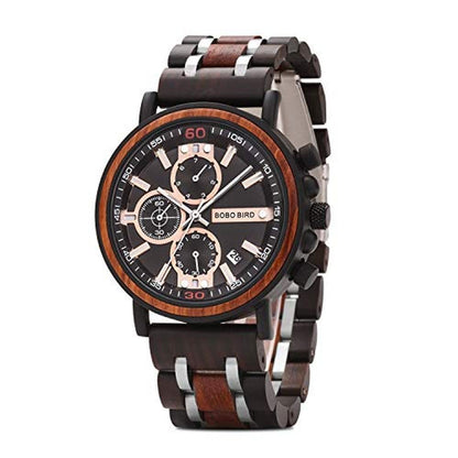 BOBO BIRD S18-1 Men's Wood Watch – Front View