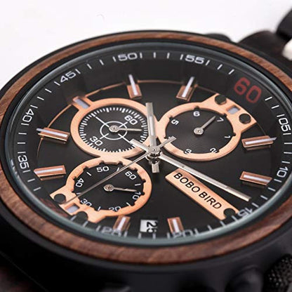 BOBO BIRD S18-1 Men's Wood Watch – Side View