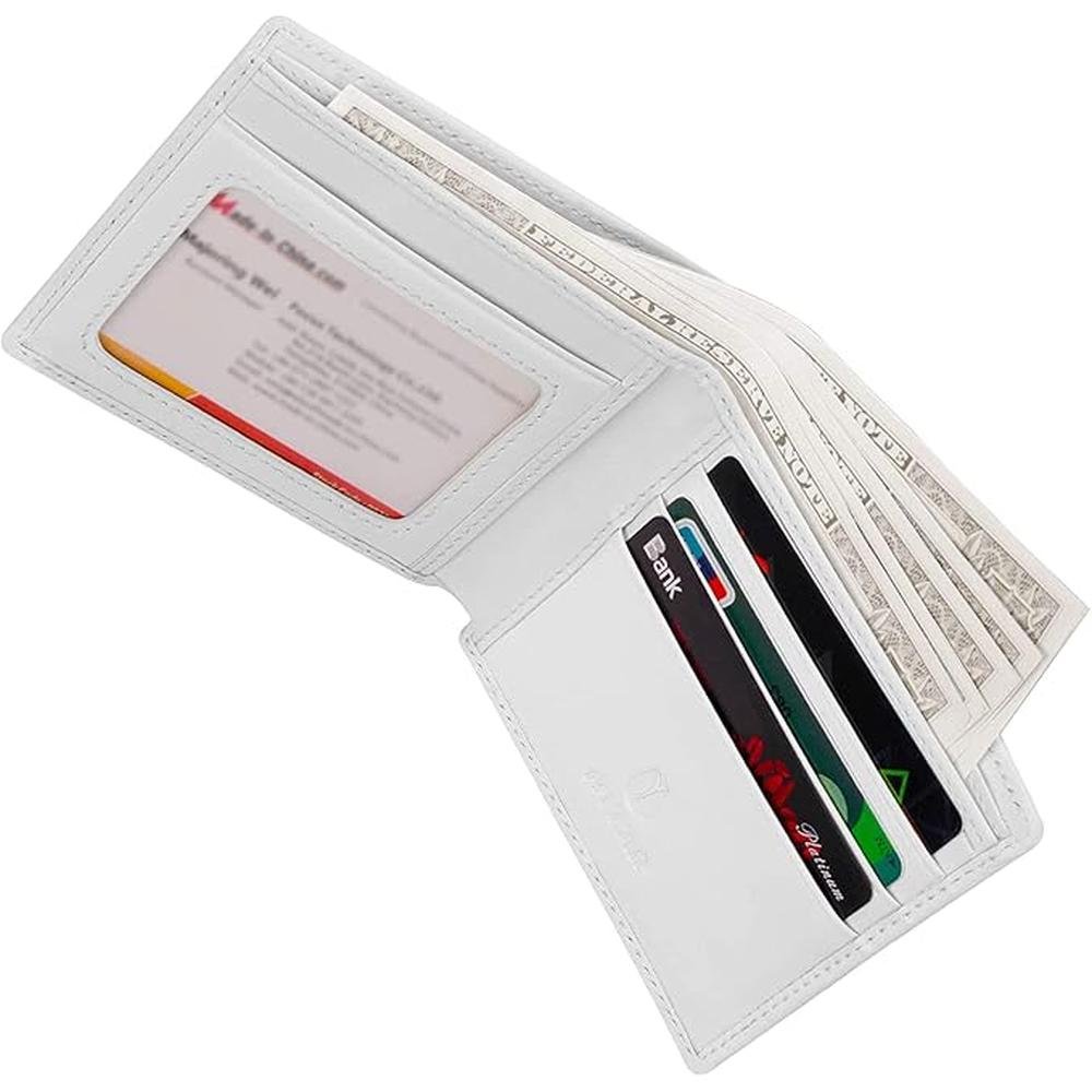 White Wallet: Nyear White Wallet Four Layers Conductive – Close-up Detail