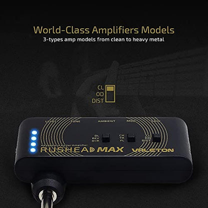 Valeton Rushead Max: Portable Pocket Guitar Bass Headphone – Side View