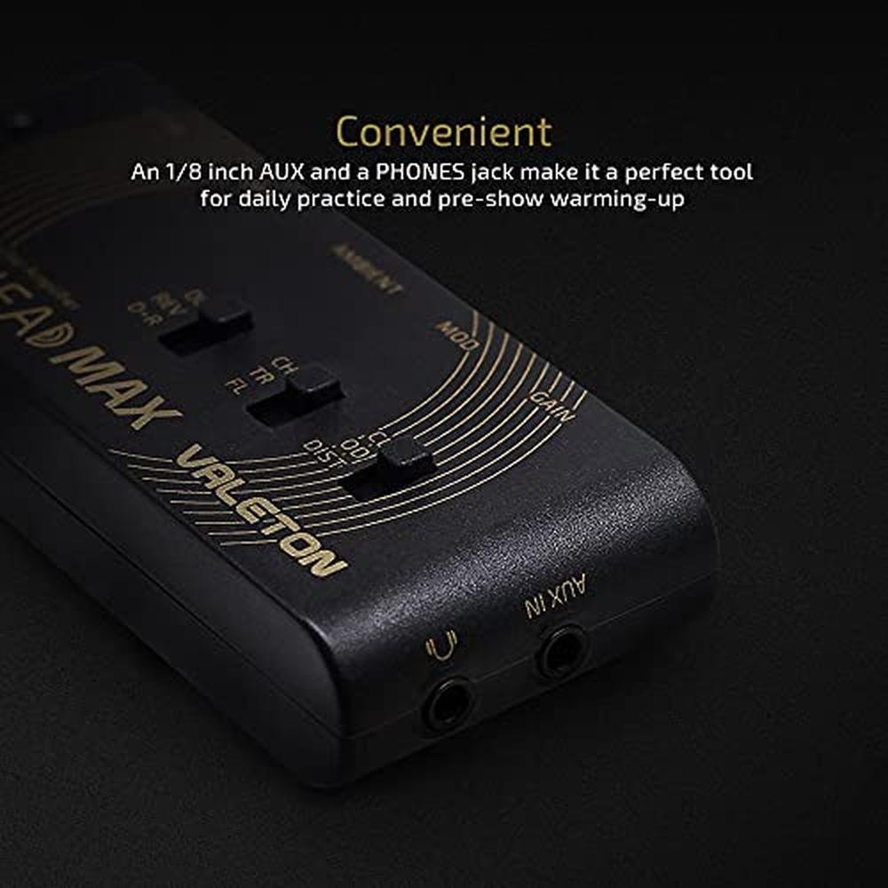 Valeton Rushead Max: Portable Pocket Guitar Bass Headphone – In Use