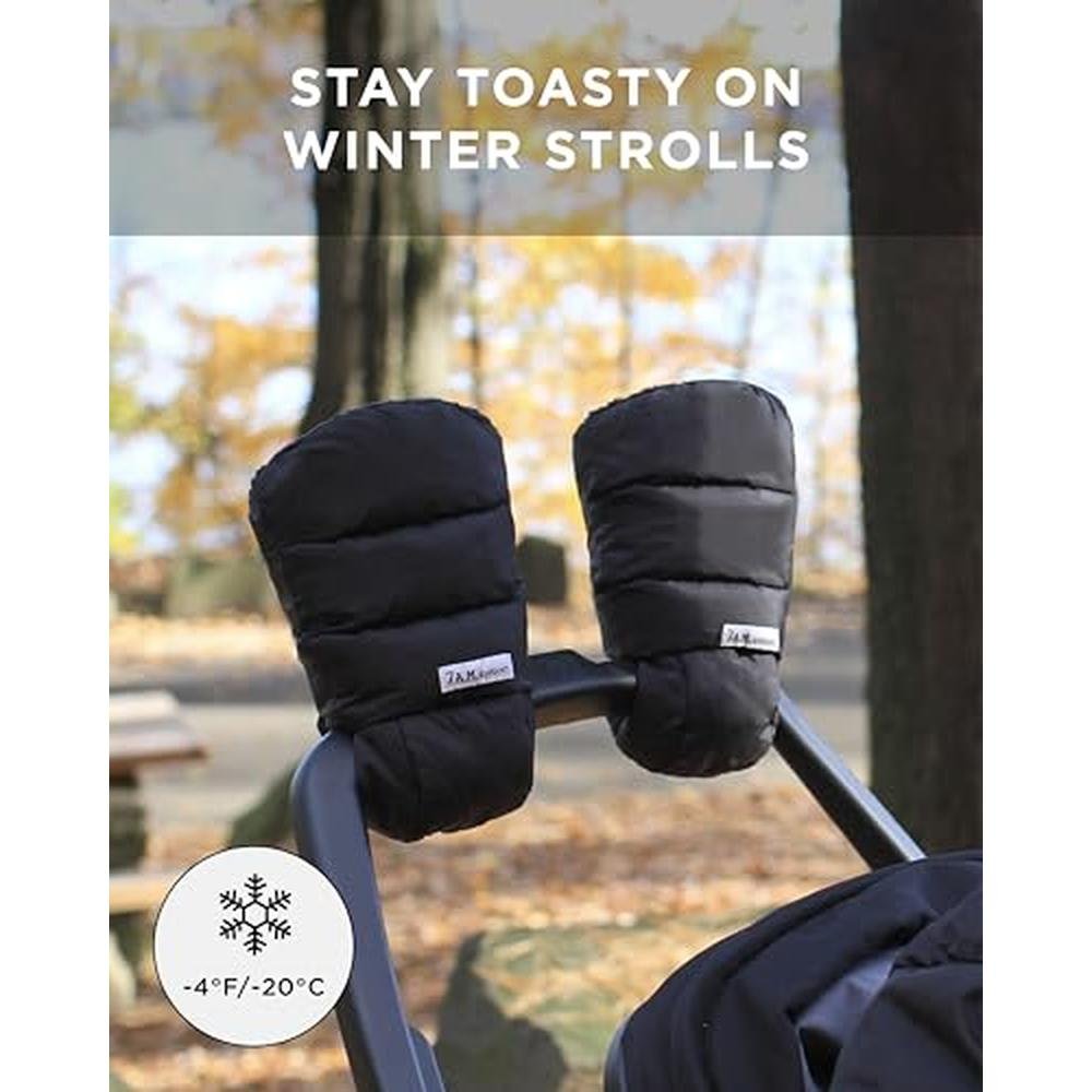 Stroller Warmmuffs: 7AM Enfant Gloves Anti-Freeze Mittens – In Use