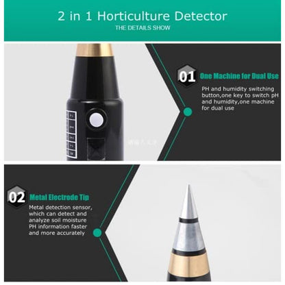 Soil pH and Moisture Meter: VT-05 – Side View