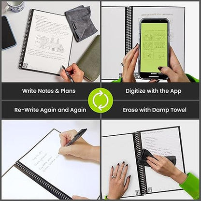 Rocketbook Core: Premium Reusable Spiral Notebook – Side View