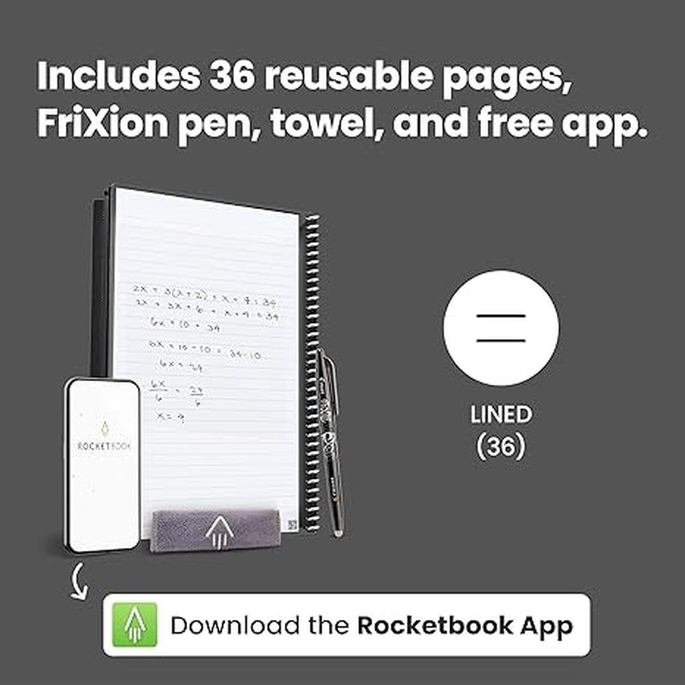 Rocketbook Core: Premium Reusable Spiral Notebook – In Use