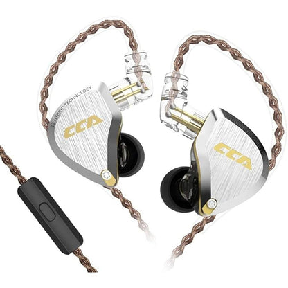CCA C12 in-Ear Monitors: 5BA+1DD Hybrid HiFi Stereo Noise – Front View