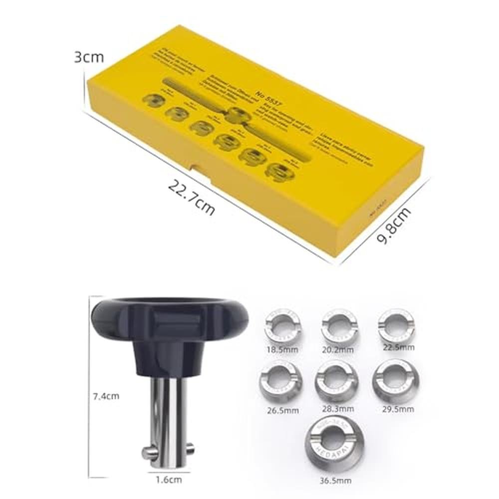 Watch Tool: Premium Watch Repair Kit with 7 Grooved Chucks – Side View